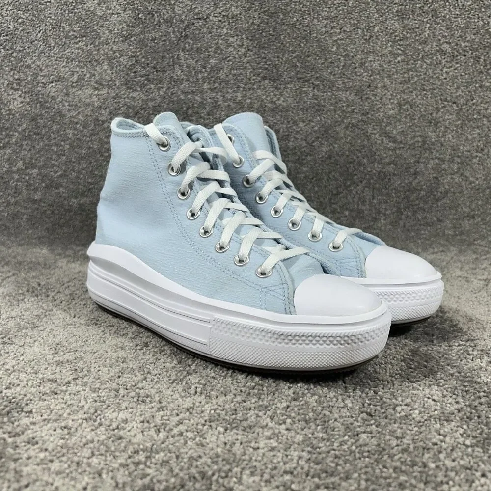 Converse Chuck Taylor All Star Move Hi A03015C Kid's Size 7 Blue Platform Shoes